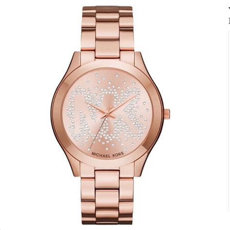 michael kors 3591|Women's Michael Kors Slim Runway Crystallized Rose Gold .